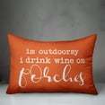 thumbnail image 2 of Creative Products Drink Wine on Porches Orange 14x20 Indoor / Outdoor Pillow, 2 of 2