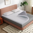 thumbnail image 1 of Telino Surmatelas Grand 2 Pouces, Surmatelas en Mousse Mémoire avec Housse Amovible et Lavable, Blanc, 1 of 9