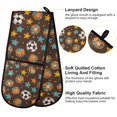 thumbnail image 4 of Dailycode Double Sided Oven Mitt with Loop Heat Resistant Kitchen Long Potholders 7" x 35" Ball and Star, 4 of 6