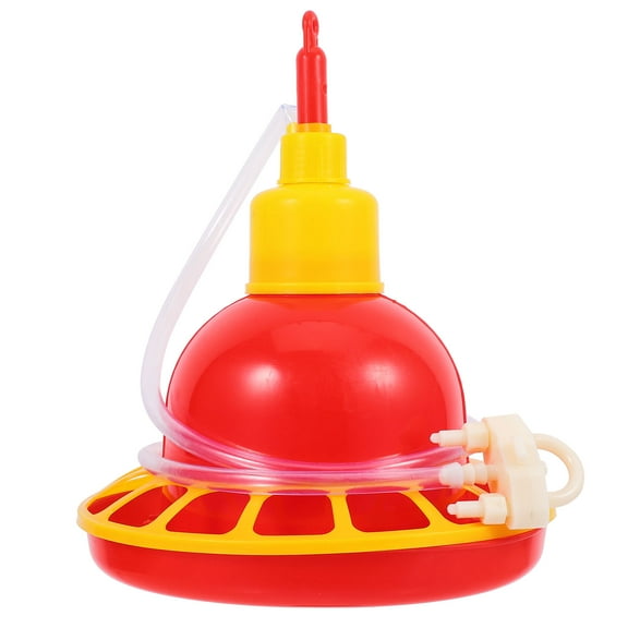 Niceauty Feeding Supplies Poultry Feeder PP Red Farmers Aviaries 1Pack 11.8*9.8*9.8in