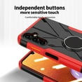 thumbnail image 3 of Tarise for Samsung A13 5G Phone Case, Galaxy A13 Case, Shockproof Drop Proof Metal Ring Holder Kickstand Anti-Slip Tough Rugged Hybrid Dual Layer Protective Cover for Samsung Galaxy A13 5G, Red, 3 of 11