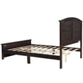 thumbnail image 6 of Llinc Store Farmhouse Wooden Platform Queen Size Bed with Curl Design Headboard And Footboard for Teenager, 6 of 8