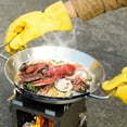 thumbnail image 6 of PTOOTP Yellow Cowhide Barbecue Gloves, 1 Pair BBQ Mitts for Grilling and Cooking, 6 of 8
