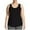 Black, variant on Women's Plus Size Cotton Jersey Shirttail Tank Top, Sleeveless Athleisure Comfortable Shirts