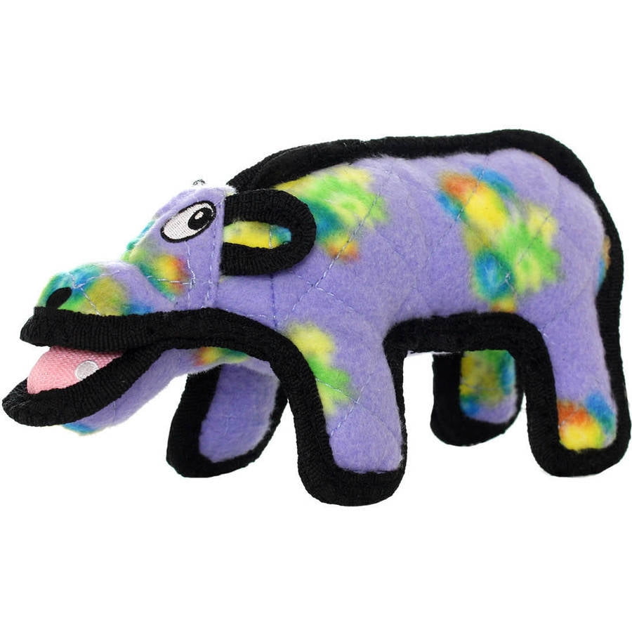 VIP Products Tuffy Jr. Zoo Hippo Dog Toy, Multicolor