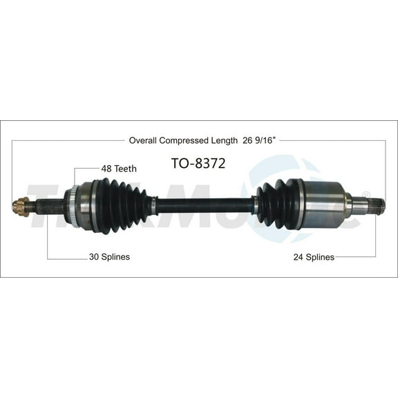 CV Axle Shaft Fits select: 2009-2015 TOYOTA VENZA
