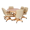thumbnail image 6 of Caster Chair Company 7-Piece 42x[54/72] Caster Dining Set Wood Edge Laminate Table Top & Desert Chairs, 6 of 28