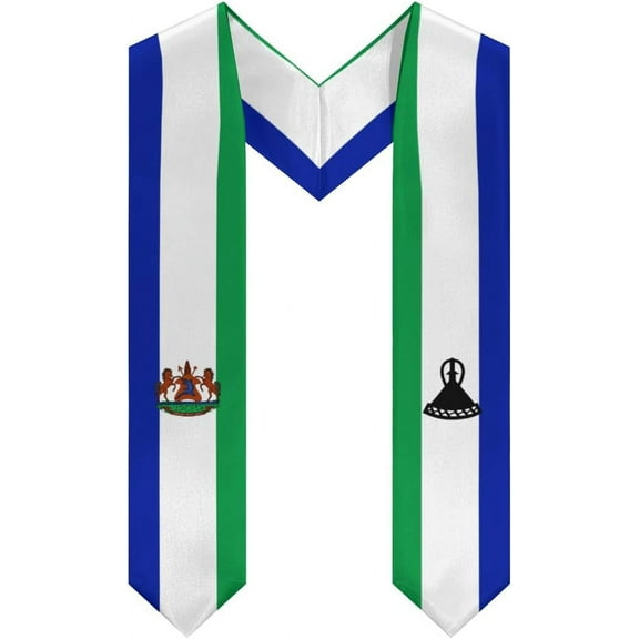 DABOYOZHZH Emblem of Lesotho Graduation Stole Shawl Sash Honor For Study Aboard International Students