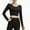 Black, variant on Workout Crop Tops for Women Long Sleeve Quick Dry Breathable Yoga Tees with Thumb Holes Slim Fit Gym Clothes (XL, Purple)
