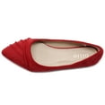 thumbnail image 6 of Ollio Women's Shoes Ballet Dress Faux Suede Pleated Pointed Toe Flats 1BN1833, 6 of 6