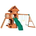 thumbnail image 2 of Backyard Discovery Woodland Cedar Wood Swing Set, Slide, Clubhouse, Rock Wall, Snack Bar, 2 of 13