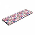 thumbnail image 1 of Garden Art Bench Pad, Illustration of Flowers in Victorian Style Exotic Butterflies and Pink Blossoms, HR Foam Cushion with Decorative Fabric Cover, 45" x 15" x 2", Multicolor, by Ambesonne, 1 of 3