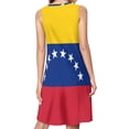 thumbnail image 2 of Flag of Venezuela Spring Summer Dresses for Women Fashion T-shirt Dress Casual Sleeveless Loose Sundress with Pockets, 2 of 5