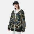 thumbnail image 5 of Kll Dot Mandala Print Men'S Women’s Upf 50+ Sun Protection Outdoor Hoodie Jacket Long Sleeve Fishing Hiking Performance Shirt- Xx-Large, 5 of 8
