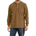 thumbnail image 6 of Hearthz Long Sleeve Henley Shirts for Men Fall 3-Button Solid Color Gym Shirts Men Round Neck Sports Baseball Jerseys T Shirts, 6 of 7