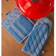 thumbnail image 1 of Agarradera de cambray Design Imports azul a rayas francesas juego de 2, 1 of 2