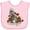 AD-Pink, variant on Inktastic Squirrel Superhero Landing with Acorns Boys or Girls Baby Bib