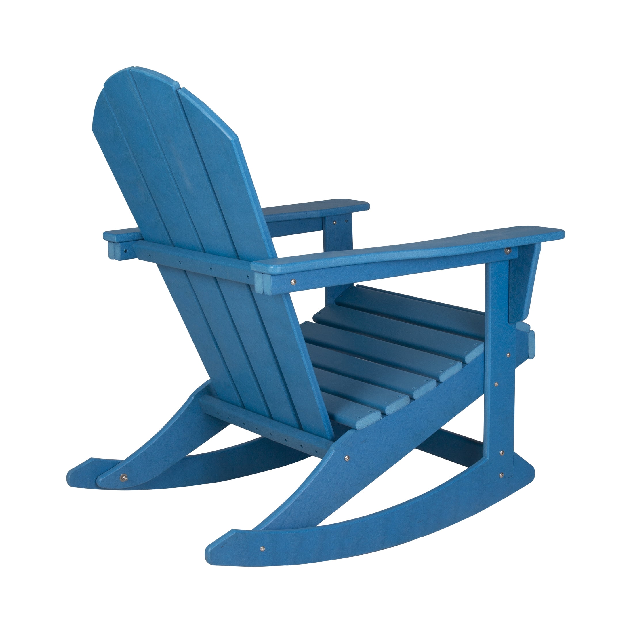 GARDEN Set of 2 - Plastic Outdoor Rocking Chairs for Patio Porch, Pacific Blue