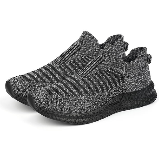 Hugtrwg Zapatos para Correr para Hombre Zapatos Deportivos Malla Transpirable para Primavera/verano (gris Oscuro 40)
