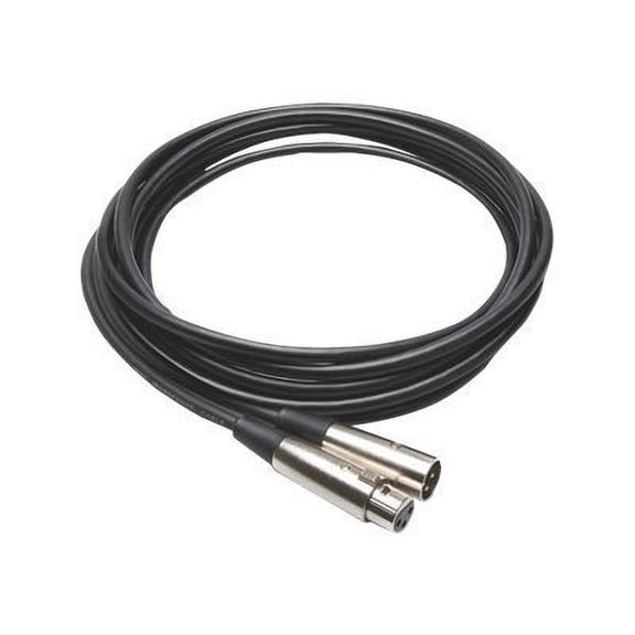hosa blk microphone cable, 25 ft. premium with traditional xlr's. cmi-series premium has four inner conductors (paired) plus braided shield. (discontinued by manufacturer)
