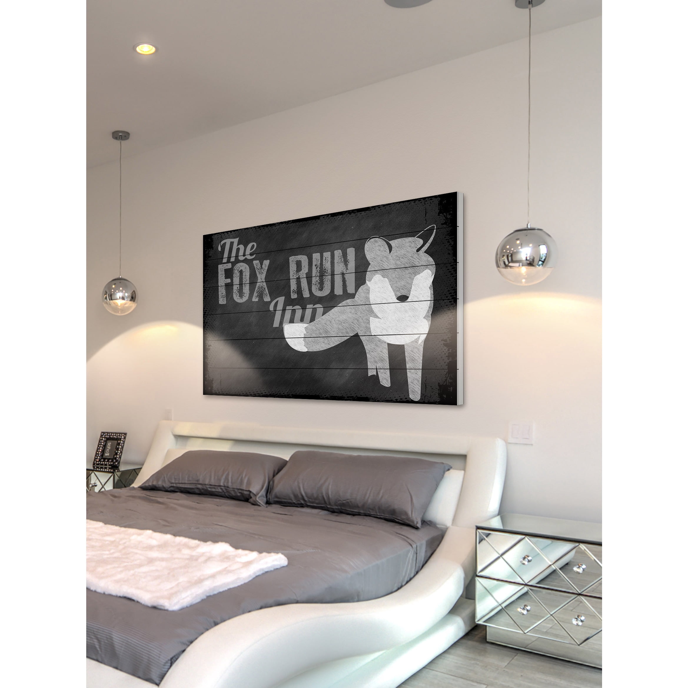 Marmont Hill "Fox Run Inn" Painting Print on White Wood