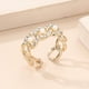 thumbnail image 2 of Mujeres Anillo Abierto Ajustable Cadena de Eslabones Anillos Día de San Valentín Presente, 2 of 4