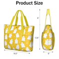 thumbnail image 3 of Tote Bag for Women - Happy Halloween Ghost Pattern Shoulder Bag - Large Utility Work Duffle Bag with Zipper Handbag for Travel, Work, Sprots, 3 of 5