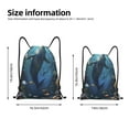 thumbnail image 2 of Honeii Underwater Dolphin Print Drawstring Backpack,Drawstring Bags String Backpack Gym Cinch Sack Backpack Sport Bag Draw-Small, 2 of 6