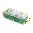 thumbnail image 1 of Bandeja de frutas secas, plato para dulces, contenedor de almacenamiento de alimentos, recipientes para condimentos, tarro de para encimera, Green 2 cuadrícula, 1 of 8