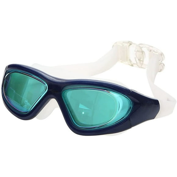Myopia Swimming Goggles Large Frame Professional Swimming Glasses Anti Fog Arena Diopter Swim Eyewear Water Glasses (Color : Blue)