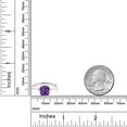 thumbnail image 5 of Gem Stone King 2.11 Ct Cushion Purple Amethyst White Diamond 10K White Gold Ring, 5 of 5