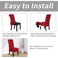 thumbnail image 6 of Wehilion Dining Chair Covers Stretch Parsons Chair Slipcover with Skirt Chair Covers for Dining Room Restaurant Banquet, 6 of 7