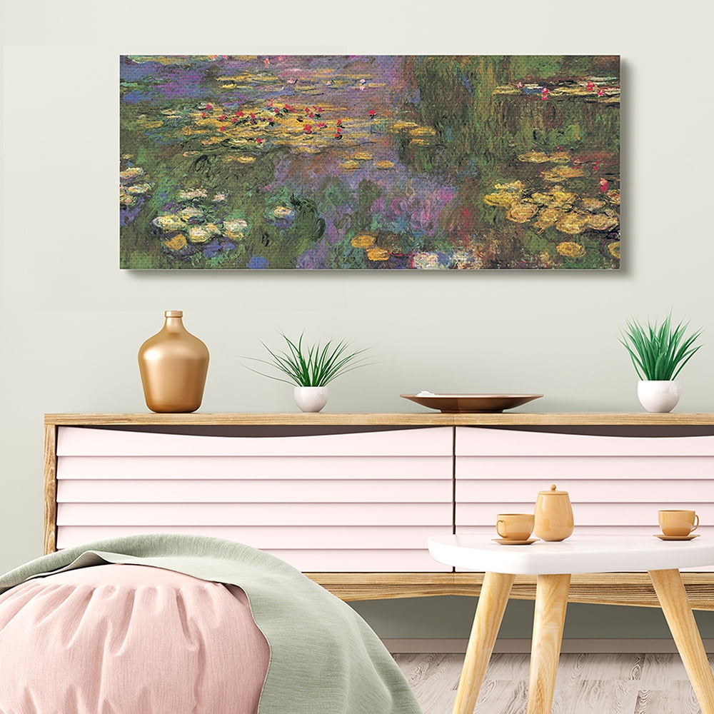 Stupell Industries Vibrant Traditional Painting Water Lilies Detail Monet Canvas Wall Art by Claude Monet