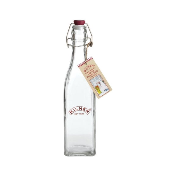 Kilner Square Swing Top Glass Bottle | 18.5 oz