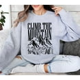 thumbnail image 3 of Climb The Mountain Graphic Sweatshirt, Hiking Adventure Crewneck Pullover, 3 of 6