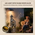 thumbnail image 5 of Outsunny 2-in-1 Outdoor Water Fountain with Birdhouse, Outdoor Waterfall Fountain with LED Lights Pump, Resin Outdoor Water Feature, Mixed Color, 5 of 10