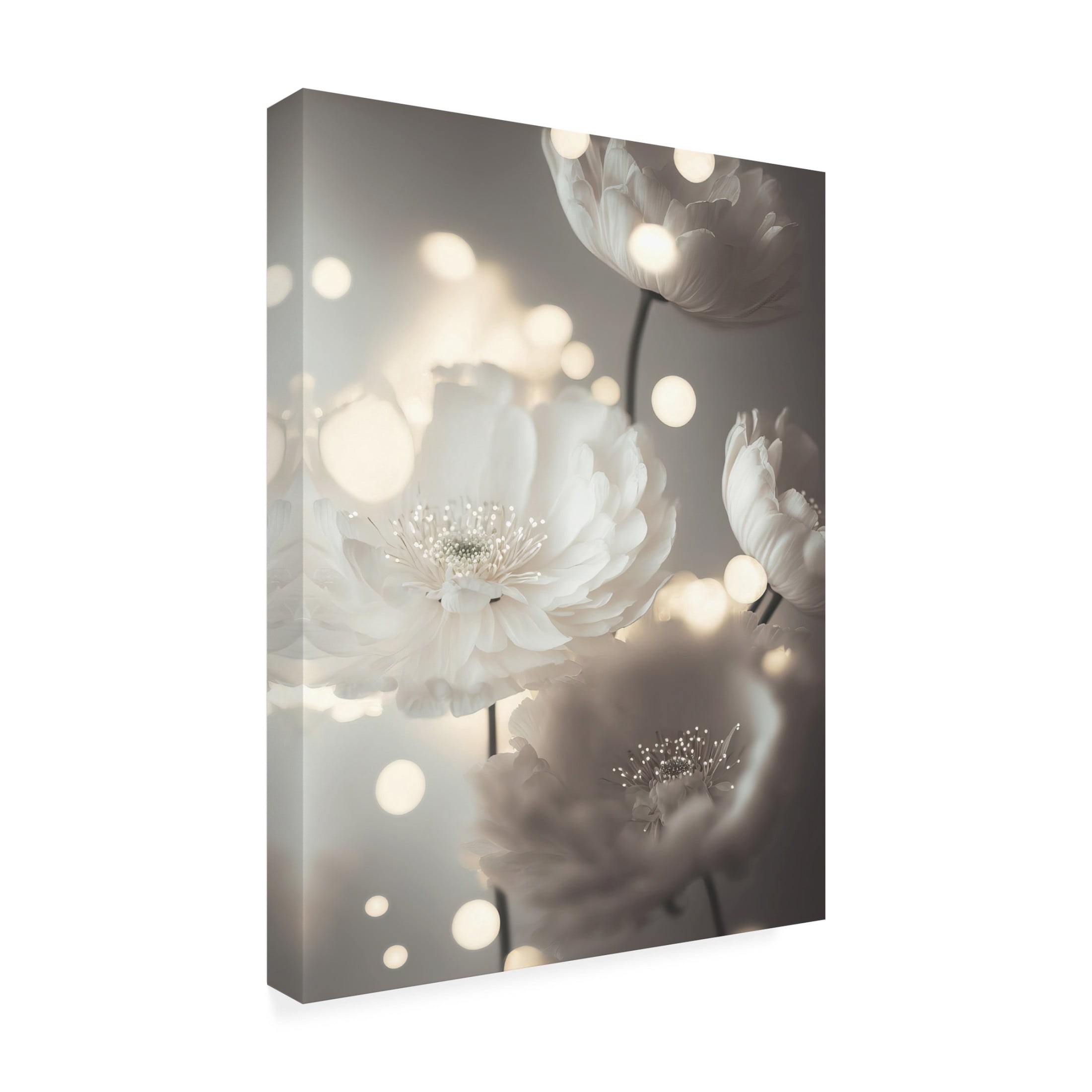 Canvas Wall Art - Treechild 'Romantic Flowers' Wall Art for Living Room, Bedroom, or Office D?cor by Trademark Fine Art - 35 x 47 Inches