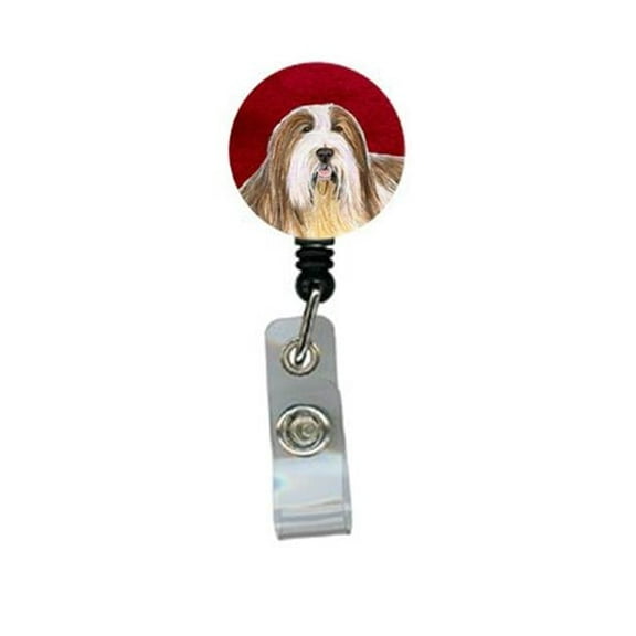 Carolines Treasures SS6021BR Bearded Collie Retractable Badge Reel or ID Holder with Clip