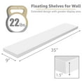thumbnail image 2 of Sorbus Extra Long Floating Rectangle Shelves – 35" L x 9" D x 1.5" H Faux Wood Wall Shelves, 2 of 7