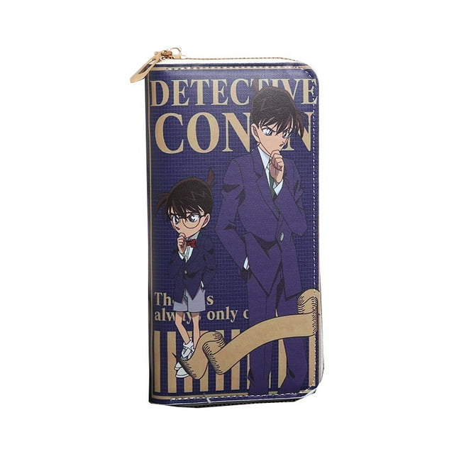 Wallet Detective: Personajes de anime de Conans, delgada y plegable, de poliuretano