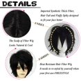 thumbnail image 4 of Peluca para cosplay S-noilite, corta, esponjosa, recta, color vino, 4 of 6