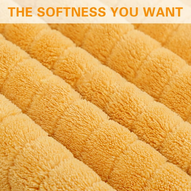 Sofa Vama Ropa de Cama Toalla de terciopelo para adultos, uso diario en casa, absorbente, para cabello seco, sin decoloración, toalla de playa con estampado de tiras. for Navideño
