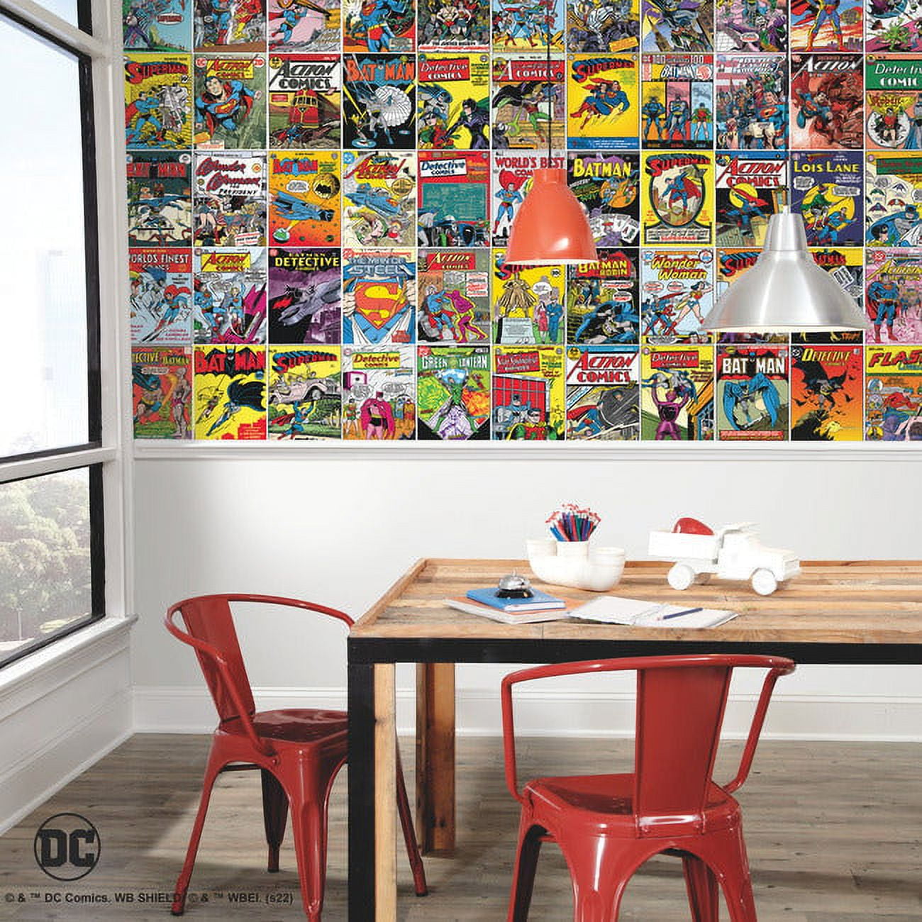 Classic DC Comics Covers Peel & Stick Wallpaper Mural