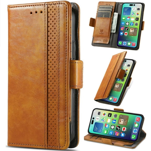 for Samsung Galaxy A07 (4G) Leather Phone Case Folio Flip Cover Casual Business, [RFID Blocking] Multi Hidden Anti-theft Card Holder Cash Slot, Side Magnetic Buckle, Stand Support