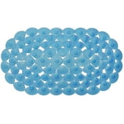 Non Slip Bath Mat BPA-Free Anti-Bacterial Shower Mat Natural PVC Bath Tub Mat with Suction Cups Superior Grip,Oval Shaped Machine Washable Non-Toxic(27"X15")
