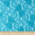 thumbnail image 2 of Victoria Floral Polyester Stretch Sheer 58/60 Inch Lace Fabric By The Yard - For Sewing Apparel & Accessories - Turquoise (10 Yards), 2 of 2