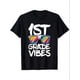 thumbnail image 1 of 1st Grade Vibes Shirt Back To School First Grade Boy Girl T-ShirtKids Boys Girls Trendys Cotton Tops Short Sleeve, Street Short Sleeve Tee, Comfort Tee, Casual Summer Tee, Must-Have Fashionable Tee, 1 of 5