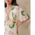 thumbnail image 2 of Floral Print Wrap Maxi Dress With Ruffle Hem In Pink, 2 of 8