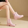 thumbnail image 2 of Botas Lluvia Cortas Tobillo Elegantes Suela Gruesa para Viajes Al Aire Libre, 2 of 9