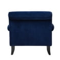 thumbnail image 4 of Jennifer Taylor Home Alana 38" Lawson Large Living Room Accent Arm Chair with Metal Casters, Navy Blue, 4 of 8